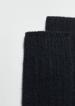 Calze Lunghe a Coste con Lana e Cashmere da Uomo