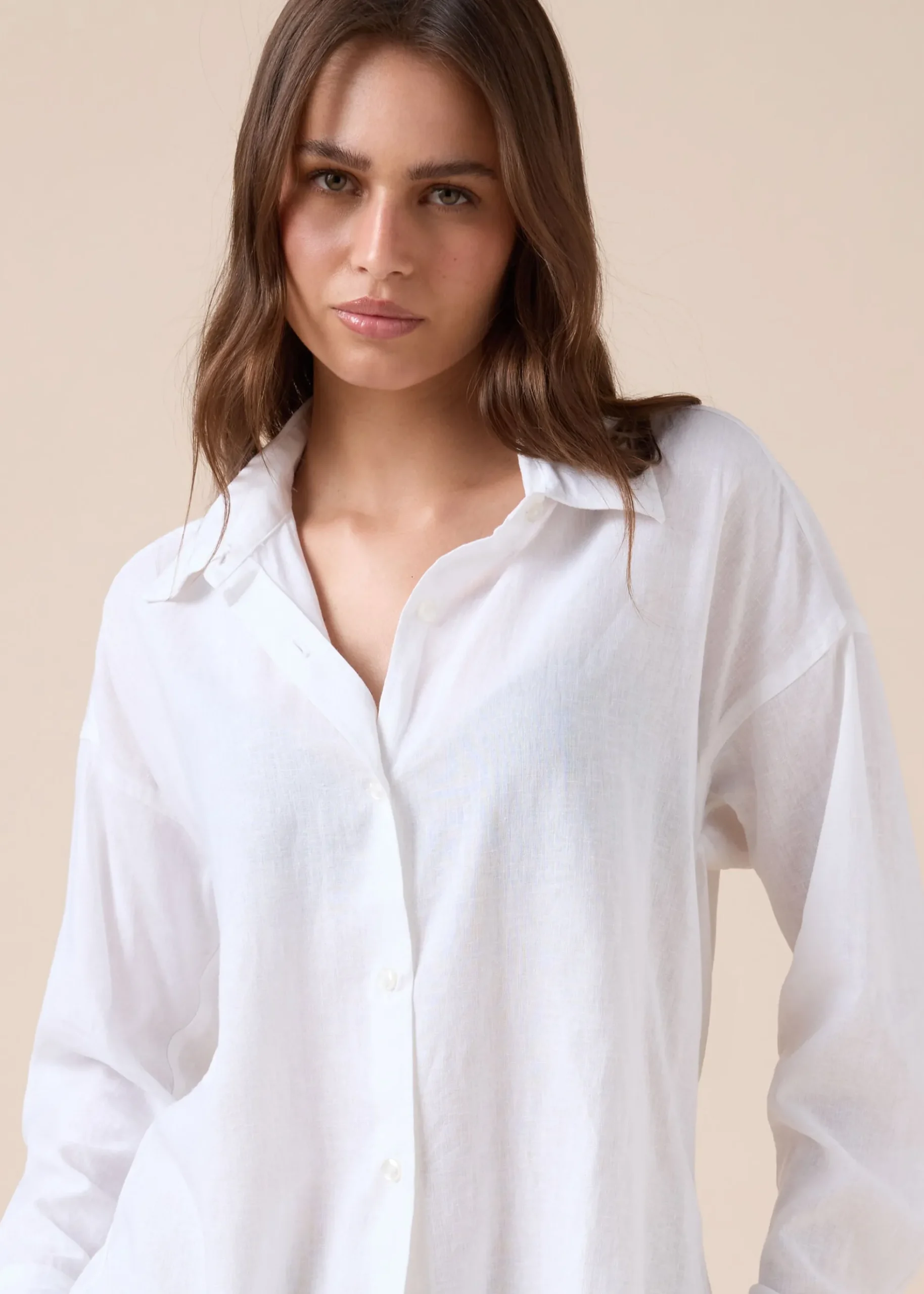 Camicia Corta Lino e Viscosa