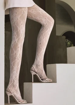 Collant in Pizzo a Fiori
