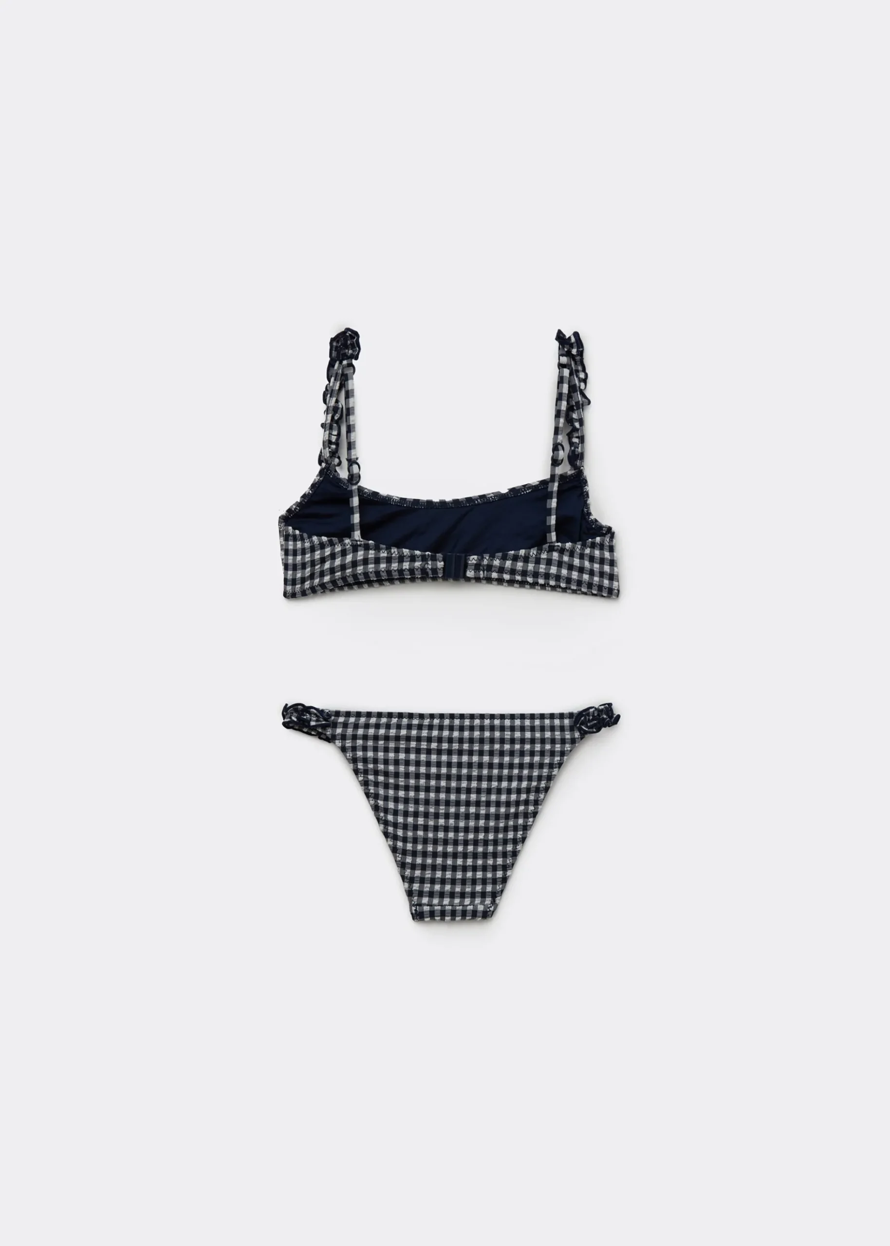 Costume Due Pezzi Bambina Green Vichy