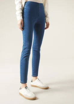 Leggings in Jeans Skinny a Vita Alta