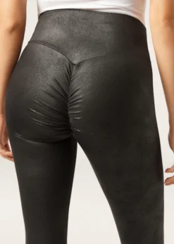 Leggings Scrunch Effetto Pelle