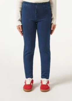 Leggings Termici Bambina in Denim