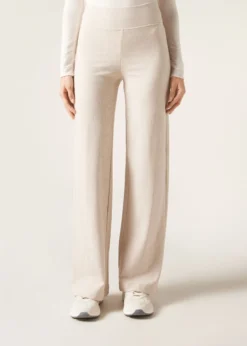 Pantaloni a Palazzo con Cashmere