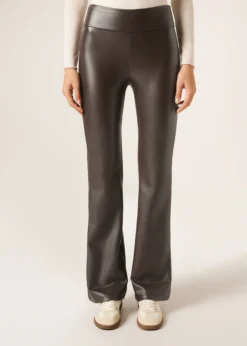 Pantaloni a Zampa Termici Effetto Pelle