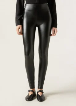Pantaloni Leggings Effetto Pelle Termici