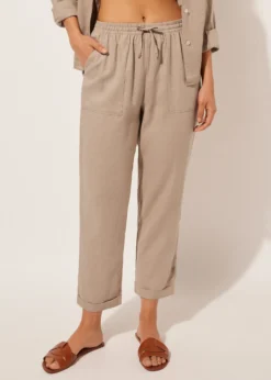 Pantaloni Lunghi Lino e Viscosa