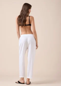 Pantaloni Lunghi Lino e Viscosa