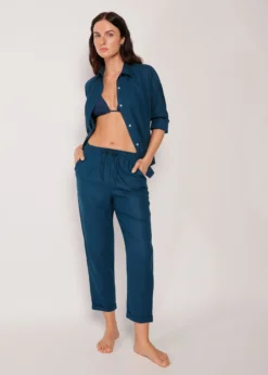 Pantaloni Lunghi Lino e Viscosa