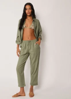 Pantaloni Lunghi Lino e Viscosa