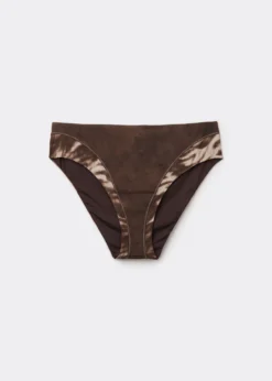Slip Alto Costume Brown Suede