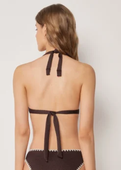 Triangolo Imbottito Costume Bicolor Embroidery