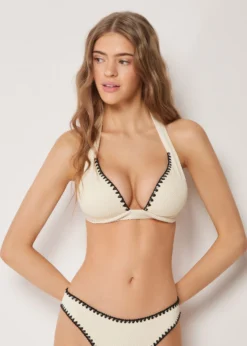 Triangolo Imbottito Costume Bicolor Embroidery