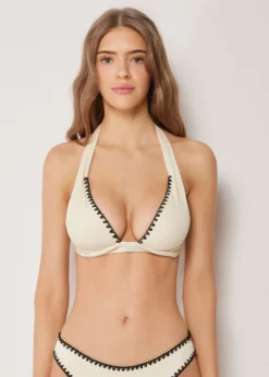 Triangolo Imbottito Costume Bicolor Embroidery