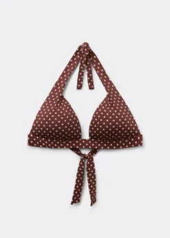 Triangolo Imbottito Costume Polka Dot Brown